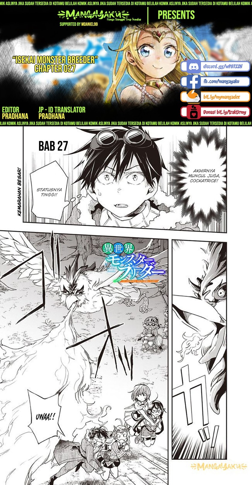 Isekai Monster Breeder Chapter 27 Bahasa Indonesia